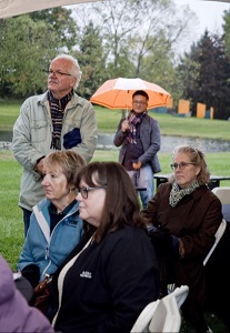 Attendees of Villa Barr Art Park Opening